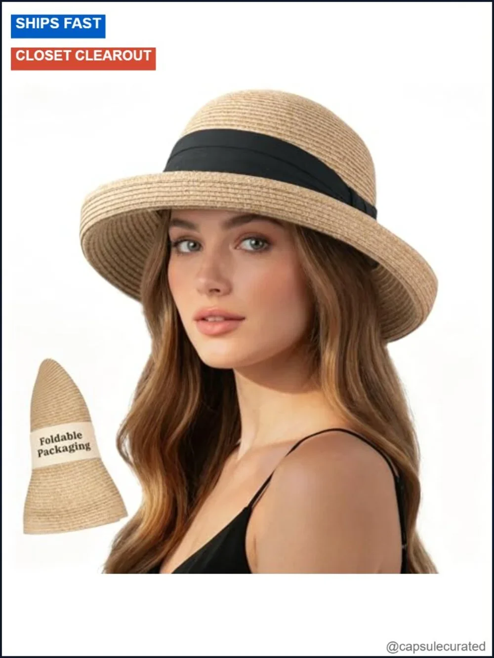 Women's UPF 50 Packable Bucket Hat with Chin Strap, Adjustable Sun Hat, Travel